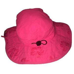 Sun Protection Zone Neon Coral Pink Summer Fishing Hat